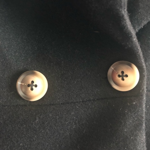 Begonia K Warm Black Peplum Style Shawl Collar Winter Coat, Size XL - Picture 3 of 5